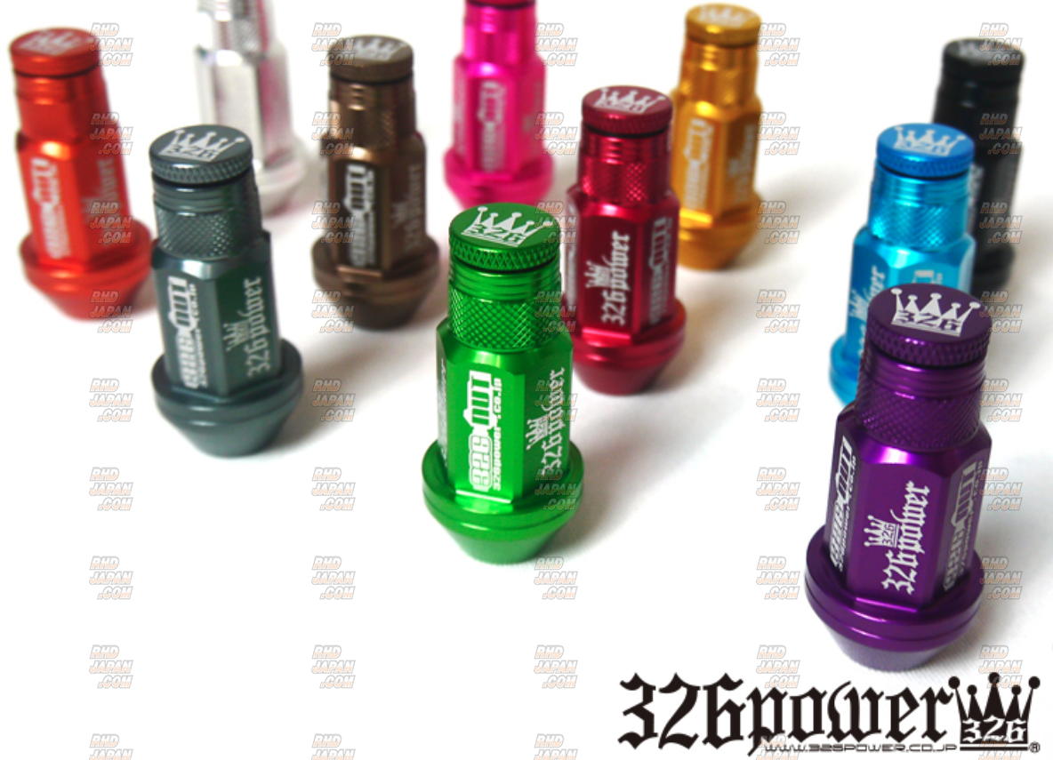 326 Power Oretachi Duralumin Lug Nuts - Short M12 X 1.5 Gold